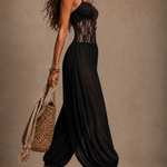 Laia™ | Flowing Lace Halter Jumpsuit