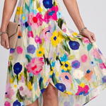 Mirabel | Flutter Sleeve Gathered Waist Floral Print Midi Dress