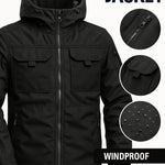 KZZ Men's Casual Hooded Hiking Jacket Warm Coat