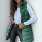 María Eugenia | Sleek Hooded Puffer Vest