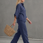 Amity | Button Front Relaxed Tunic Trouser Set