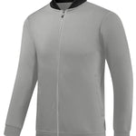 KZZ Men's Solid Zip Up Pocket Jacket & Drawstring Waist Pants Sportswear Set