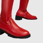 Trinidad | Chunky Heel Thigh-High Leather Boots