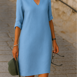 ADRIANA | Flowing Dress with V-Neck and Elegant Line for Every Moment of the Day