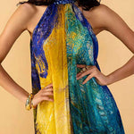 Halter Neck Sleeveless Printed Dress