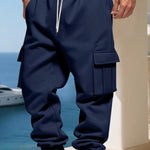 KZZ Men's Loose Fit Fleece Lined Cargo Pants