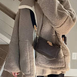 Oversized Full-Zip Teddy Jacket