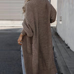 Loose Solid Open Front Pocket Cardigan