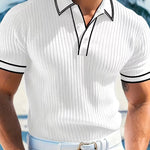 Branson | Color-Blocked Short Sleeve Polo Shirt