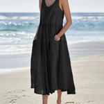 Sleeveless Long Dress Ladies Holiday Sundress