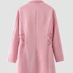 Waist Drawing Rope Lapel Loose Blazer Suit