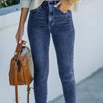 Nadorine Ankle-length Skinny Jeans with Pockets