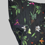 Long Sleeves Loose Asymmetric Flower Print Split-Joint Lapel Blouses&Shirts Tops