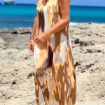 Multicolor Printed Suspender Dress