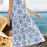 Women's Halter Neck Floral Print Vacation Dress