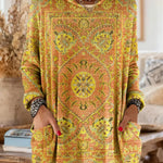 Alice | Retro Ethnic Print Hooded Tunic