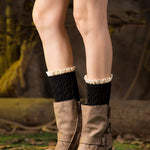 Original Creation Keep Warm Hollow Jacquard Leg Warmers Accessories