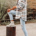 Plaid Pocketed Jacket