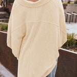 Lapel Knit Long Sleeve Top