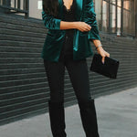 Chic Influencer Velvet Blazer