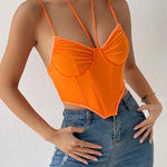 Nadorine Asymmetrical Hem Bustier Cami Top