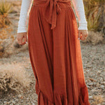 High waist irregular splicing all-match casual skirt