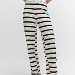 Nadorine Crochet Striped Vest Top Striped Knit Pants Set