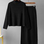 Nadorine Women's Casual Loose Fashion Long Skirt Two-piece Set