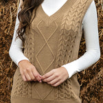 Oversized Vest Knit Sweaters Tank Pullover Fall Outfit