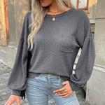 Nadorine Long Sleeve Backless Hollow Knit Sweater for Women Casual Work Office Loose Fit 2026 | Under