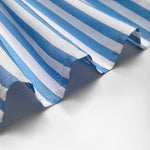 Balloon Sleeves Long Sleeves Buttoned Striped Bow Collar Blouses