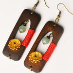 Original Geometry Split-Joint Wooden Earrings Accessories