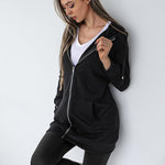 Fleece Hoodies Tunic Long Hoodie Jacket - Nadorine (Us Only)