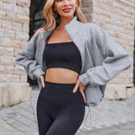 Zeagoo Womens Fleece Jacket Full Zip Crop Hoodie Long Sleeve Pullover Sweatshirts Oversized 2023 Fall Winter Coat