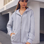 Nadorine Women's Oversized Zip Up Hoodies