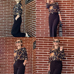 Nadorine Bow Tie Neck Long Sleeve Shirts Work Tops