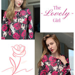 Nadorine Bow Tie Neck Long Sleeve Shirts Work Tops