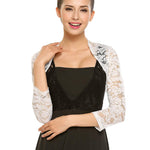 Nadorine Women's Bolero Shrugs Crochet Lace Open Cardigan