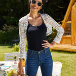 Nadorine Women's Bolero Shrugs Crochet Lace Open Cardigan