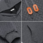 Women Quilted Sweatshirt, Casual Hoodies Pullover with Long Sleeve Hooded Sweatshirt (Us Only)
