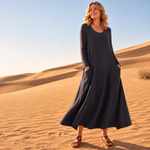 Colette™ | Long Sleeve Plain Dress For Women