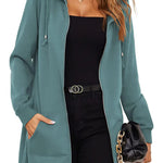 Zip Up Hoodies Fleece Tunic Sweatshirt - Zeagoo (Us Only)