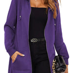 Zip Up Hoodies Fleece Tunic Sweatshirt - Zeagoo (Us Only)