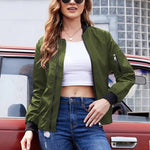 Nadorine Bomber Zip Up Lightweight Jacket Coat