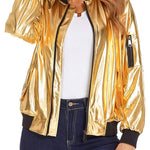 Nadorine Bomber Zip Up Lightweight Jacket Coat