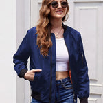 Nadorine Bomber Zip Up Lightweight Jacket Coat