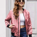 Nadorine Bomber Zip Up Lightweight Jacket Coat