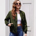 Nadorine Bomber Zip Up Lightweight Jacket Coat