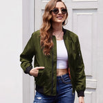 Nadorine Bomber Zip Up Lightweight Jacket Coat