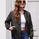 Nadorine Bomber Zip Up Lightweight Jacket Coat